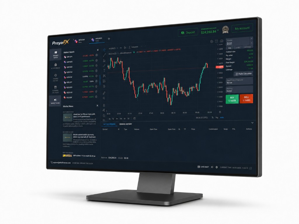 ProyoFX web trading platform